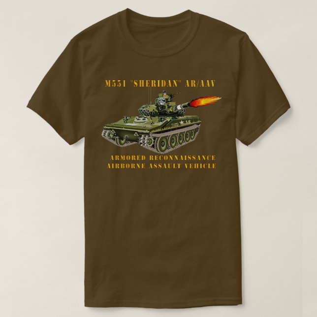 Camiseta M551 Sheridan Firing ARAV (Frente do Design)