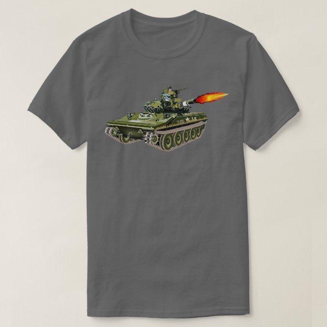 Camiseta M551 Sheridan Firing dois SMS (Frente do Design)