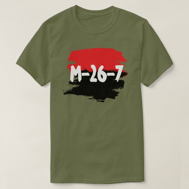 Camiseta M-26-7 verde olivo (Frente do Design)