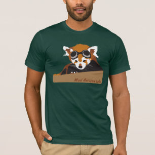 Camiseta M.A.L. Óculos de proteção da panda vermelha