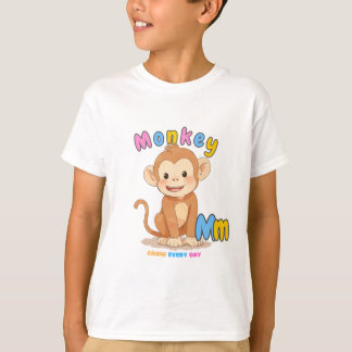 Camiseta “M é de Macaco” Alfabeto – Cresça Todos o