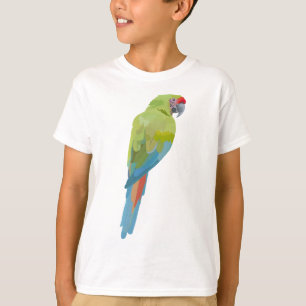 Camiseta M é para arara militar.Ilustração militar de arara