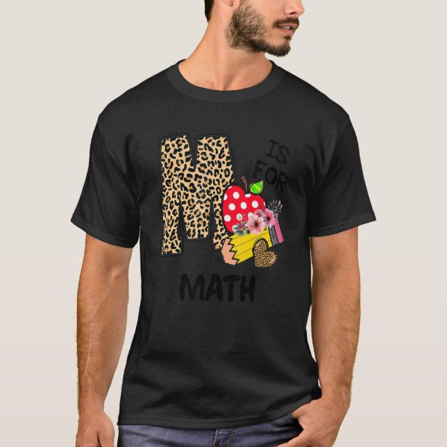 Camiseta M É Para Professor De Matemática Leopardo Bolinhas (Frente)