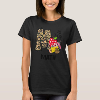 Camiseta M é para Professor de Matemática Leopardo Bolinhas