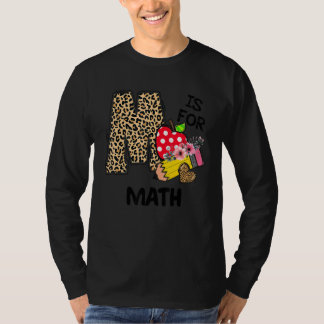 Camiseta M É Para Professor De Matemática Leopardo Bolinhas