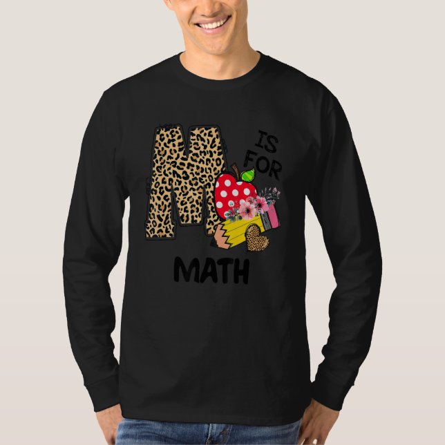 Camiseta M É Para Professor De Matemática Leopardo Bolinhas (Frente)