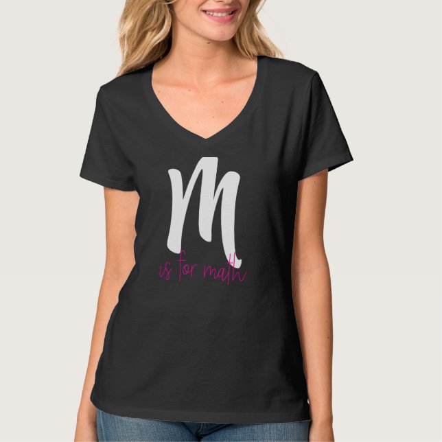 Camiseta M É Para Professora De Matemática Da Faculdade De  (Frente)