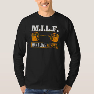 Camiseta M I L F Homem Eu Adoro Malhação Criador de Porcos 