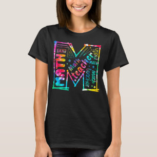 Camiseta M Is For Math Teacher Lover Tie Dye First Day Of