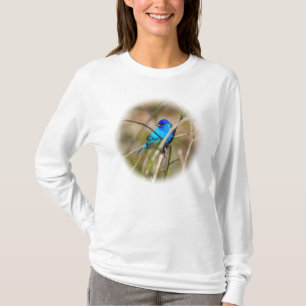 Camiseta M/P Masculina de Pássaro Cantador Azul Ín