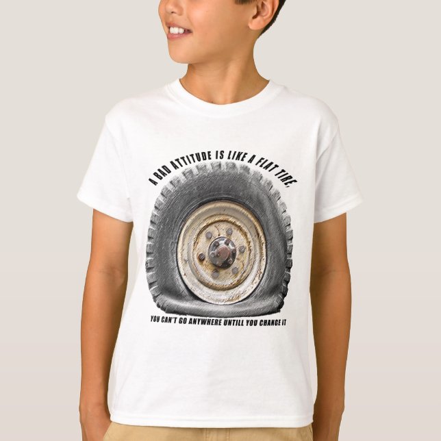 Camiseta Má Atitude Como Pneus (Frente)