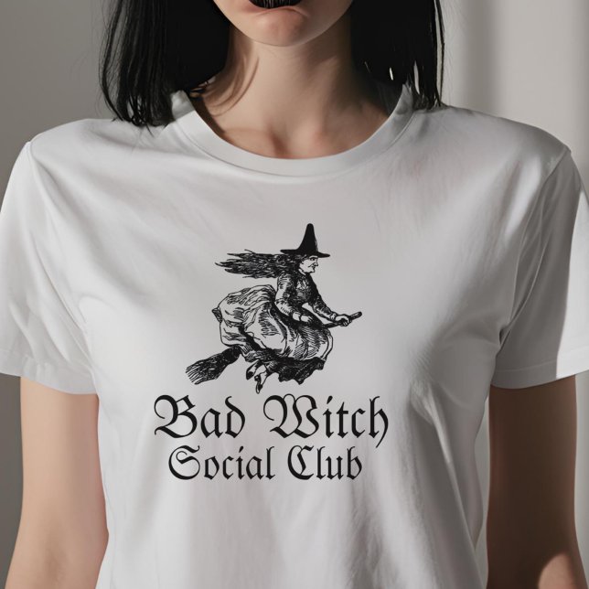 Camiseta Má Bruxa do Clube Social Mulher Halloween (Criador carregado)