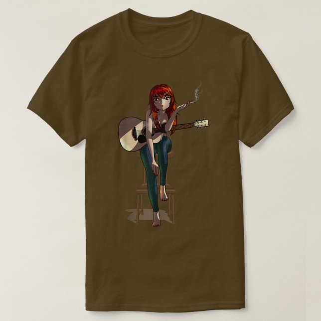 Camiseta Má Menina de Anime Japonesa Otaku Kawaii Roupas An (Frente do Design)