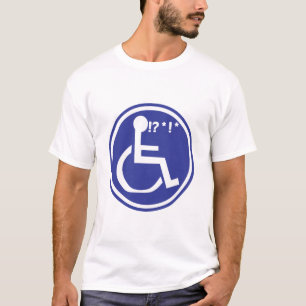 CAMISETA MÁ SORTE DEFICIENTE DA CADEIRA DE RODAS