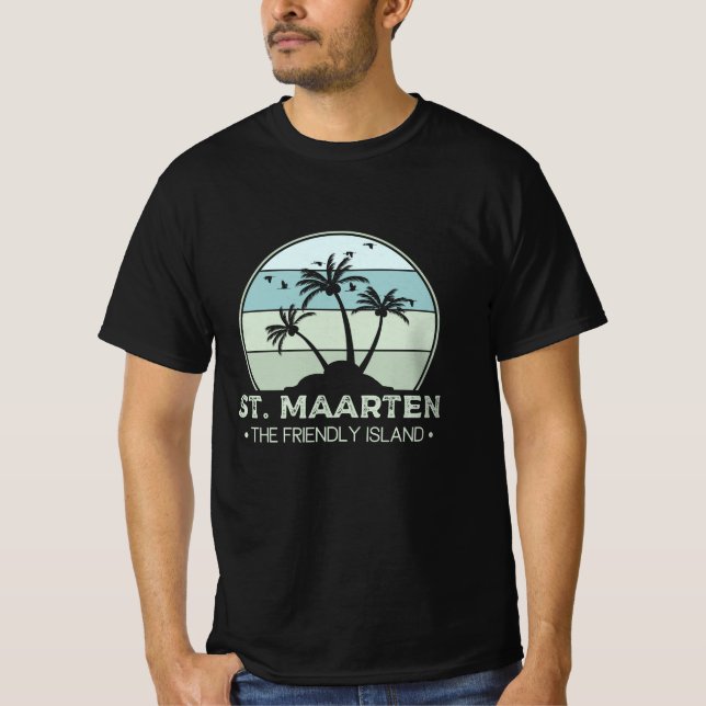 Camiseta Maarten, o amigo Retro Ilha Sint Martin (Frente)