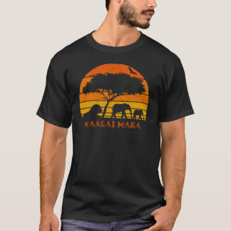 Camiseta Maasai Mara Safari Elephant Lion Kenya Safari T-Sh