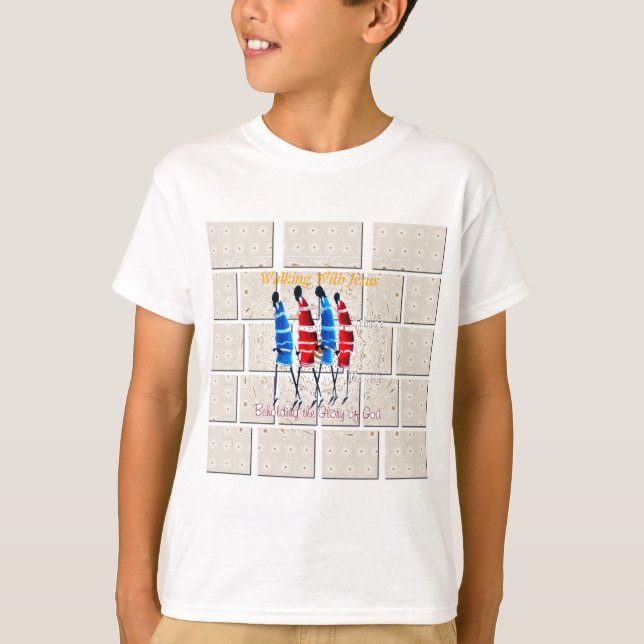 Camiseta Maasai Morans Christian Art Impressão (Frente)