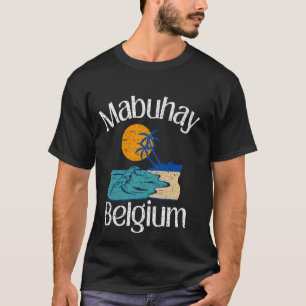 Camiseta Mabuhay Bélgica Filipinas saudando Tagalog Pinoy