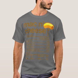 Camiseta "Mac and Cheese Nutrition Engraçado Ação de Graças