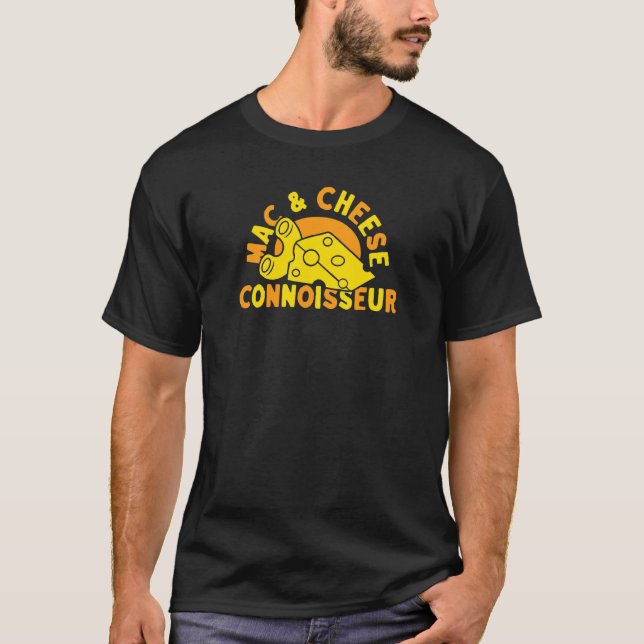 Camiseta Mac & Cheese Connoisseur Macarrão Com Queijo Comid (Frente)