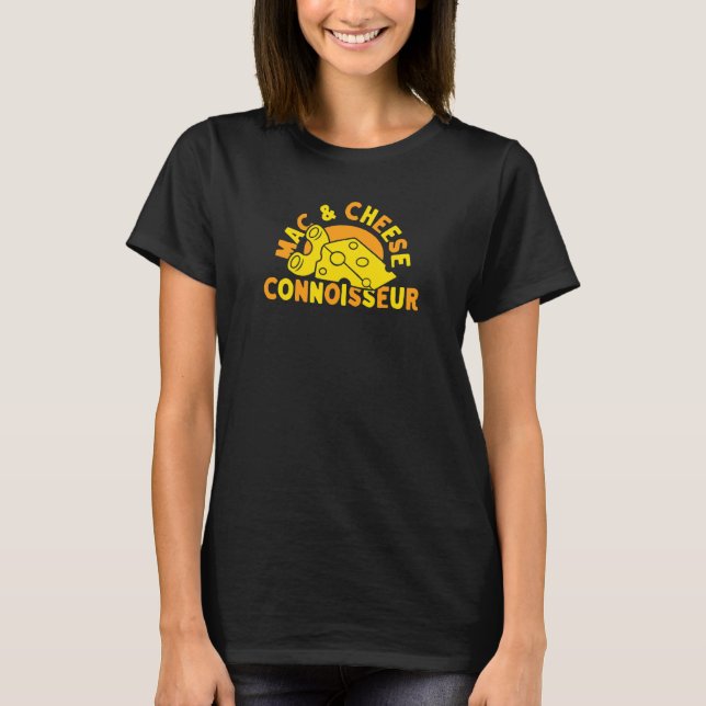 Camiseta Mac & Cheese Connoisseur Macarrão Com Queijo Comid (Frente)