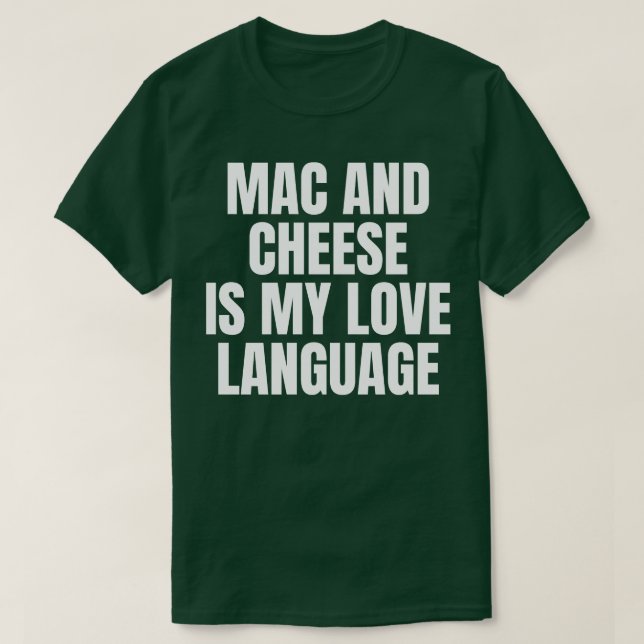 CAMISETA MAC CHEESE É O MEU IDIOMA DE AMOR (Frente do Design)
