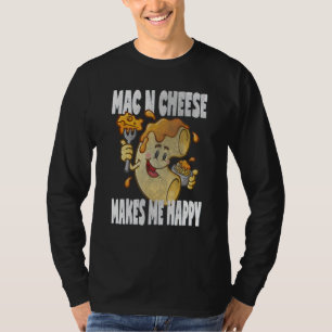 Camiseta Mac N Cheese Me Faz Feliz Macarrão Amor Fofinho