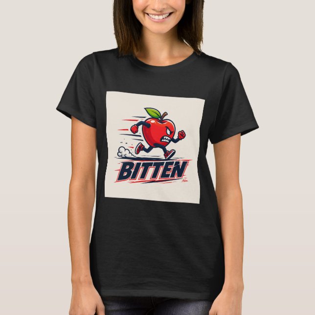Camiseta Maçã Correndo Mordida (Frente)