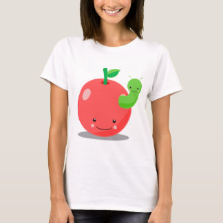 Camiseta maçã do kawaii
