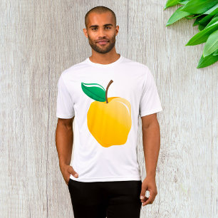Camiseta Maçã Dourada Fruta Amarela Brilhante