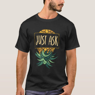 Camiseta Maçã Invertida Basta Perguntar Balançador Sutil