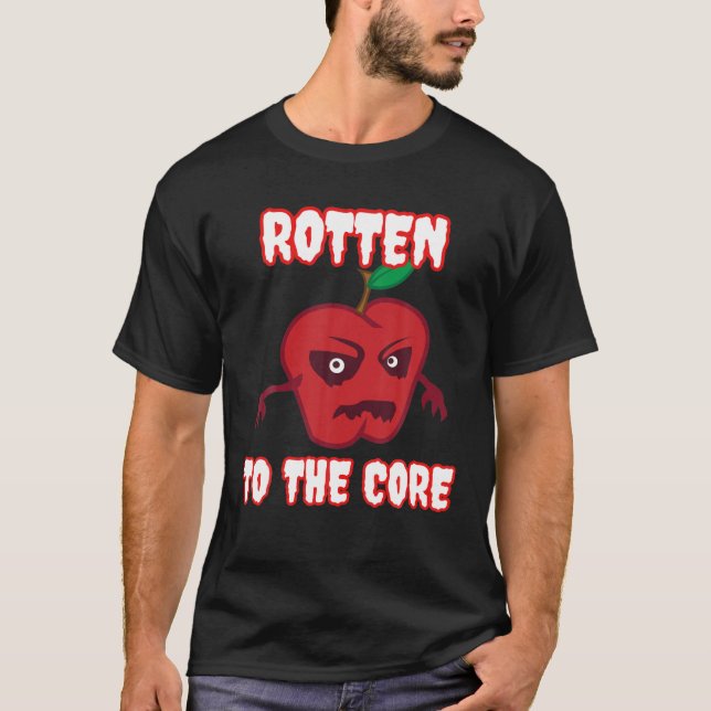 Camiseta Maçã Má Engraçada Raiva Para Os Homens Núcleos Men (Frente)