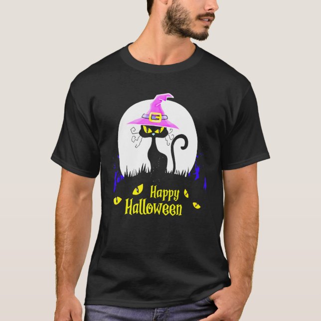 Camiseta Maçã Negra Feliz Halloween (Frente)