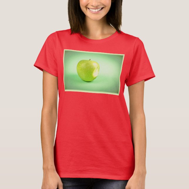 Camiseta "Maçã Verde" Foto Bela. Compre agora (Frente)