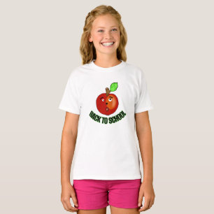 Camiseta Maçã vermelha de volta à escola
