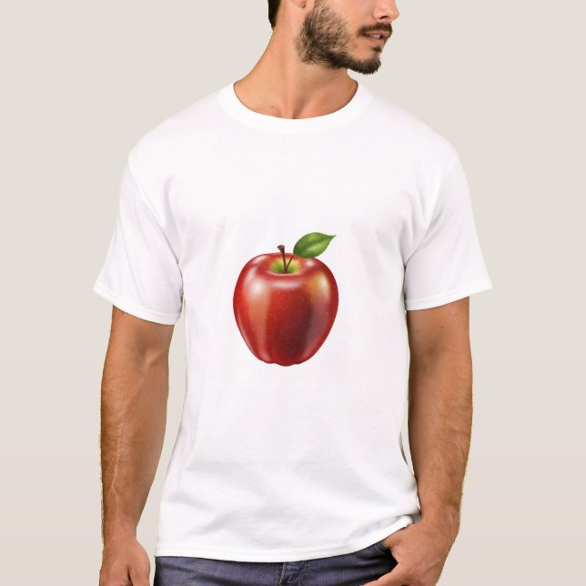 Camiseta Maçã vermelha fresca (Frente)