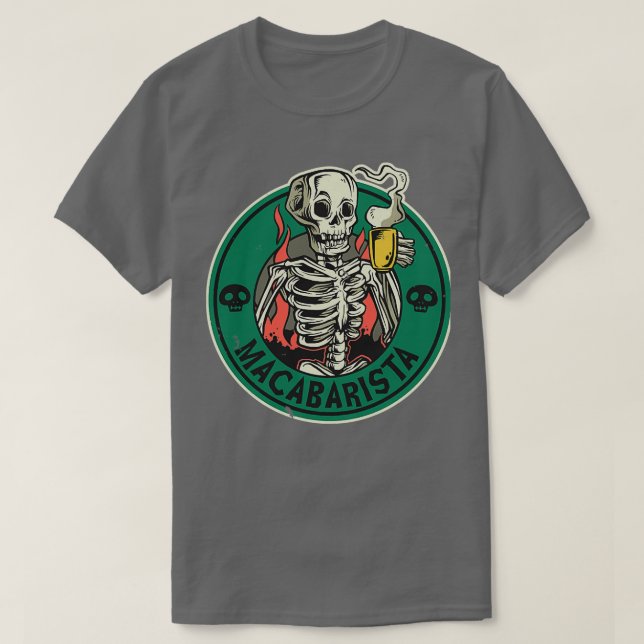 Camiseta Macabre Barista (Frente do Design)