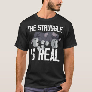 Camiseta Macaco A Luta É Um Giro De Levantamento De Peso R