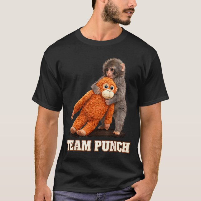 Camiseta Macaco adorável soco bebê gráfico equipe soco bigA (Frente)