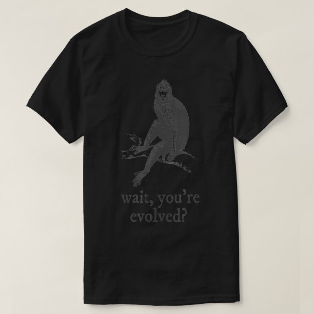 Camiseta Macaco Amadurece primatas sarcásticos Zoólogo Evol (Frente do Design)