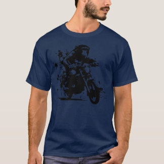 Camiseta macaco andando na moto