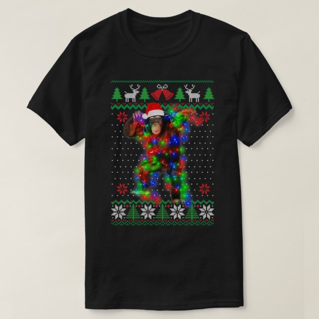 Camiseta Macaco Animal Feio Suor de Natal (Frente do Design)