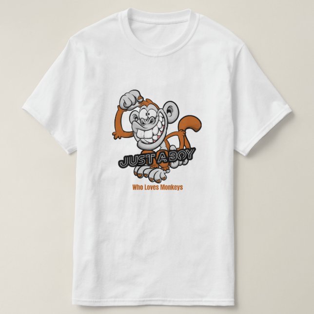Camiseta macaco apenas um menino  (Frente do Design)