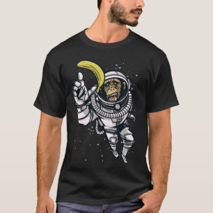 Camiseta Macaco Astronauta Fazendo Desenho De Animais Engra