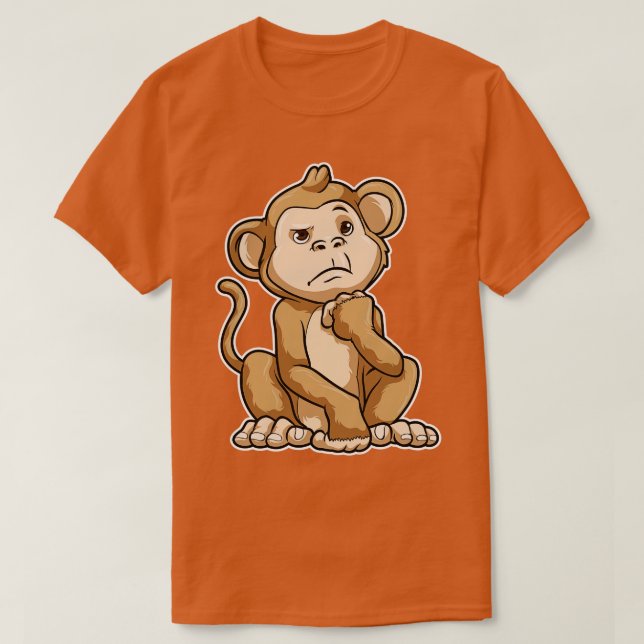 Camiseta Macaco atencioso (Frente do Design)