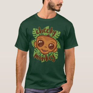 Camiseta Macaco Atrevido Desenho de Primata de Desenho Anim