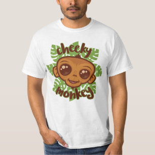 Camiseta Macaco Atrevido Desenho de Primata de Desenho Anim