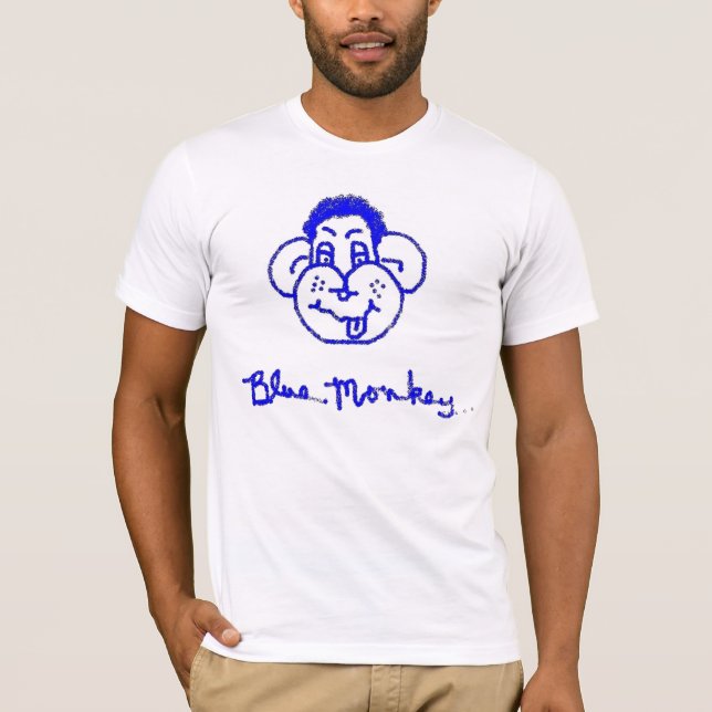 Camiseta macaco azul (Frente)