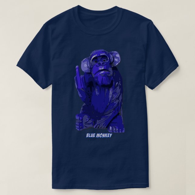 Camiseta Macaco Azul (Frente do Design)