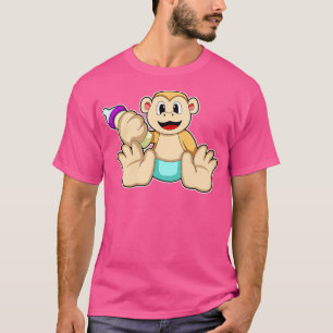 Camiseta Macaco Bebê com Mamadeira